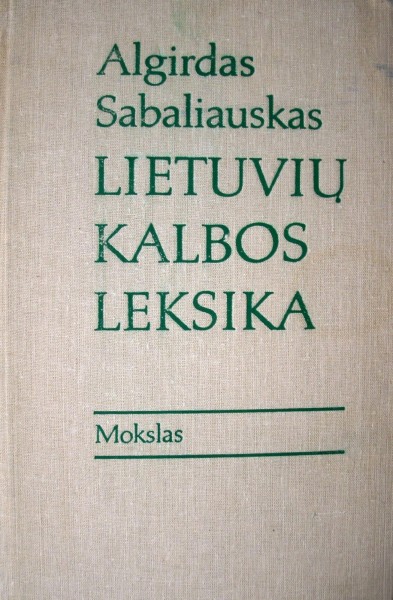 Algirdas Sabaliauskas — Lietuvių kalbos leksika