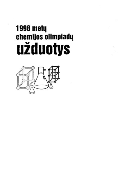 Laurynas Riauba — 1998 chemijos olimpiadų užduotys