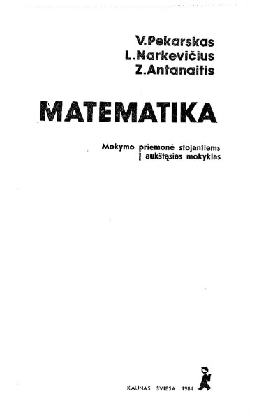 Vidmantas Pekarskas & kt. — Matematika